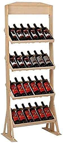 DEUYO Bottle Holder Wine Shelf Storage Rack Wooden Wine Rack Display Stand Floor Type Wine Rack Cabinet Display Rack Red Wine Cup Rack Inverted Hanging Rack Solid Wood Storage Warm as ever
