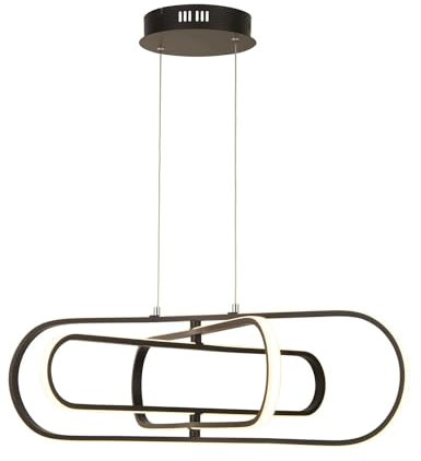 Licht-Erlebnisse Pendelleuchte LED Schwarz Lichtfarbe einstellbar 3000/4500 / 6500 K B: 80 cm H: 1,2 m verstellbar Metall Modern Hängeleuchte Esstisch