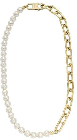 Fossil Damen-Halskette Heritage Gold aus Edelstahl, JF04727710