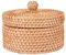 Wanjorlay Handgewebte Rattan Box Zur Aufbewahrungen Box mit Deckel Weiden Tee Lebensmittel BehäLter Picknick Brot Obst Kuchen Korb KüChen Organizer B