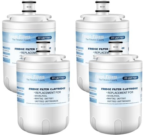 Water Filter Cartridge Compatible with Maytag UKF7003 Fridge Water Filter, Amana, Jenn-Air, Smeg FRSA, UKF7003AXX, UKF7001, Beko Whirlpool Fridge Freezer Filters (4 Pack)