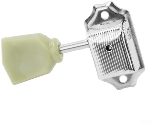 Rüsten Sie Ihre Gitarre mit robusten Stimmwirbeln auf, Retro-Synthetik-Jade-Stein-Griff, Silber/Gold (Silber)
