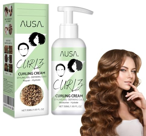 Tkekruh Locken Definierende Crème 50ml, Curly Hair Conditioner, Definierender Haarschaum, Für Naturlocken und Dauergewelltes Haar, Für Definierte und Perfektionierte Locken, Haarpflege