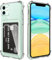 DEVASO Coque pour iPhone 11 avec Porte Cartes, Souple TPU Silicone Transparente Protection de la Caméra Étui Portefeuille Lentille Anti-Rayures Carte Housse