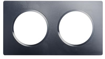 DEBFLEX - Casual Evo - Plaque de Finition - Enjoliveur Pour Prises et Interrupteurs - 2 Postes - Remplaçable - ABS - Pour Installation Encastrée - Gris Profond - 158 x 86 x 10 mm