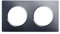 DEBFLEX - Casual Evo - Plaque de Finition - Enjoliveur Pour Prises et Interrupteurs - 2 Postes - Remplaçable - ABS - Pour Installation Encastrée - Gris Profond - 158 x 86 x 10 mm