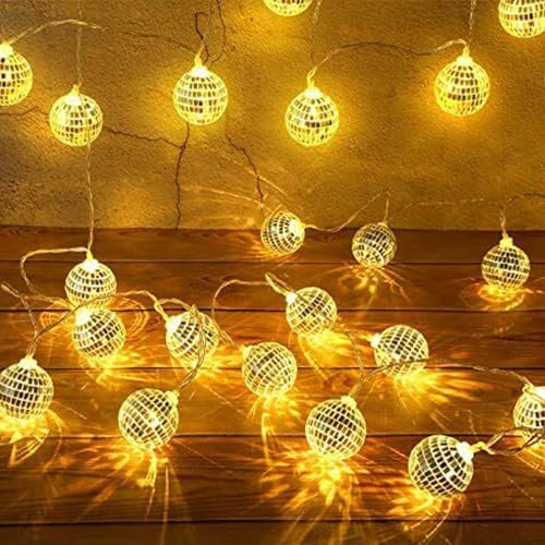 Discokugel Lichterkette - Discokugel für, Discokugel Starten | Atmosphärische energiesparende LED für Disco - Fantasy Beleuchtung für Treppen, Bäume, d
