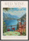 MJ-GRAPHICS® Rotwein Küchenbilder A4 - Wein Deko Wohnzimmer & Küche - Retro Poster Lake Como - ohne Rahmen