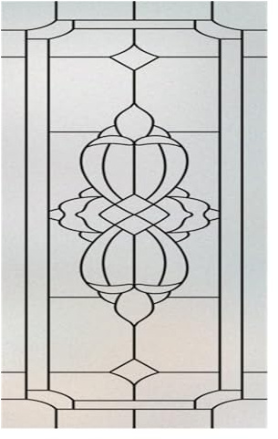 JMORCO Vinilo Ventana Película de vitral for Puerta, Pegatina de Pintura Negra, Arte Adhesivo estático Esmerilado, decoración de Marco de Vidrio Coloreado(02,40X135cm)