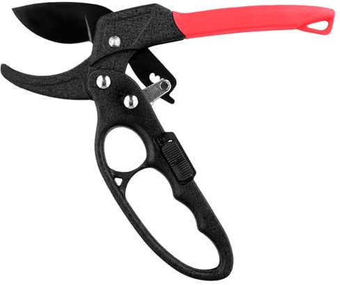 QWORK® Sécateur de Jardin, Sécateur en Acier Allié, Sécateur avec Poignée Antidérapante, pour Branches Légères, Arbustes, Haies