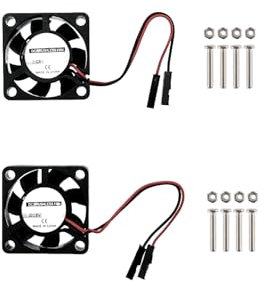 JZK 2PCS 30x30mm 2pin DC 5V mini ventilador de refrigeración silencioso con cables 3007 pequeño ventilador de refrigeración silencioso 3cm ventilador de DC sin escobillas en miniatura 5V ventilador