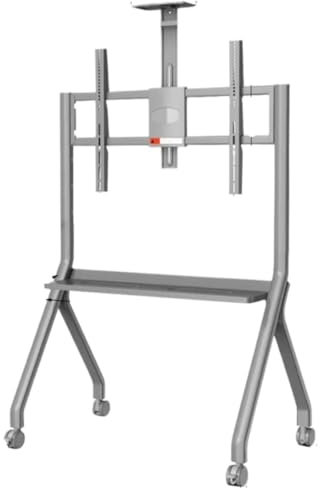 ASumPio Universal Tv Ständer Fernsehständer Tv Halterung Rollbarer Mobiler Tv Ständer Mit Rädern Für 55-100 Zoll LCD Led Bildschirme Fernseher, Höhenverstellbarer Tv Wagen Mit A,Silver-55100inch