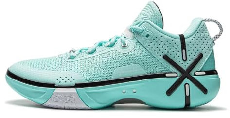 LI-NING Herren Basketballschuhe Leicht Training Schuhe Stoßdämpfend No-Rutsch Schnürschuhe Wade Shadow 6 Grün Schwarz EU 45