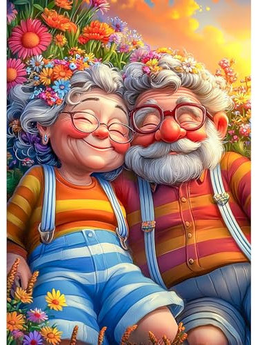 MEIYUDA 5D Diamond Painting, Pintura Diamante Sunset Lover, Diamond Painting Kit Completo Niños Regalo, Manualidades Adultos Diamond Painting Para Decoración De Pared Del Hogar 30x40cm