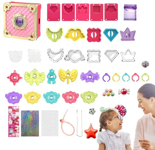 Tiajingzi Schmuckkästchen, Schmuck für kleine Mädchen, Schatzkiste für Armbänder, Truhe für 3–9 Jahre alt