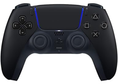 Sony, Manette PlayStation 5 officielle DualSense, Sans fil, Batterie rechargeable, Bluetooth, Compatible avec PS5, Couleur : Midnight Black (Renewed)