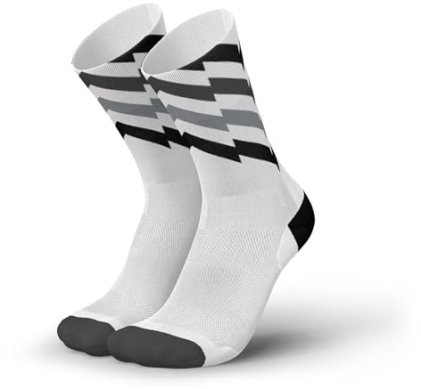 INCYLENCE ULTRALIGHT Laufsocken für Damen und Herren, atmungsaktiv und sehr dünn, 1 Paar (DE/NL/SE/PL, Numerisch, 43, 46, Regular, Regular, Waves White)