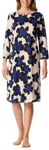Schiesser Damen Nachthemd 3/4 Arm 100cm lang - Comfort Nightwear