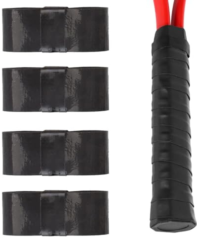 Yatrosynth 4 Pack Griffband Anti-Rutsch Overgrip Badminton Grip, mit Anti-Schweiß Technologie für Padel, Badminton - Schwarz
