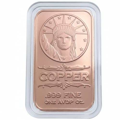 1 oz (AVDP-Unze) 99.9% reines Kupfer - Kupferbarren Statue of Liberty in original Lindner Kapsel
