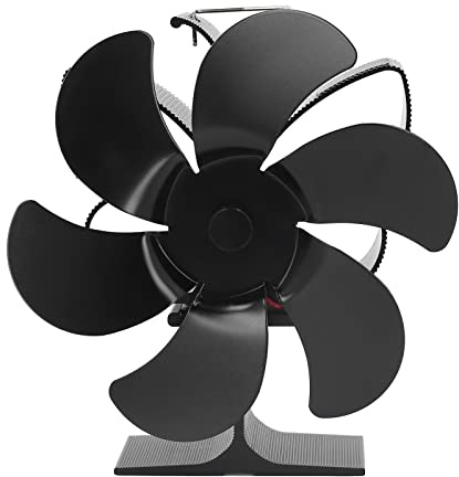 Adfaga 6 ventiladores de estufa con arranque automático, ventilador de ahorro de energía de alta temperatura alimentado por calor para estufas de leña, estufas de pellets de gas,