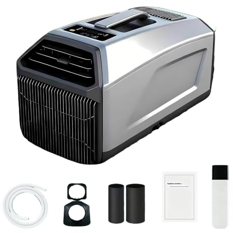 Climatizzatore Portatile 5000 BTU, Mini Condizionatore | 400W,Compressore, Condizionamento Silenzioso per Tenda, Auto, Van Life, Camion, Garage,Campeggio(Gray)