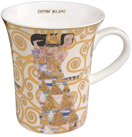 Gustav Klimt Goebel Die Erwartung 67-011-22-1 Tasse d'artiste en porcelaine, multicolore, dimensions : 13 x 10 x 11 cm