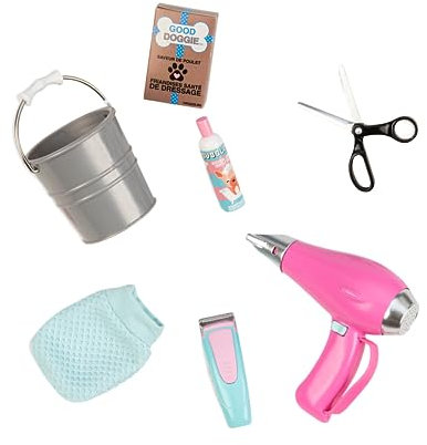 Our Generation – Puppy Love Grooming Set – 46 cm Puppen Zubehör – Spielezug für Kinder ab 3 Jahren