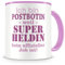 Samunshi® Ich bin Postbotin Tasse Beruf Geschenk Kaffeetasse Teetasse Kaffeepott Kaffeebecher Becher rosa