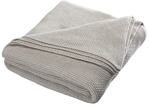 Bio Kuscheldecke für Erwachsene 100% Bio-Baumwolle (kbA) GOTS zertifiziert, Sand Melange, 150 x 200 cm