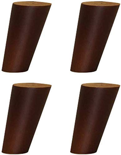MU Rollen Konische Massivholz-Möbelfüße, Sofa Füße, Tischbeine, Für Stühle, Schränke, Schreibtische Und Esstischen, Die Versatile Füße, Mit Montageplatte Und Schrauben, 4Er-Set,12Cm / 4.72In