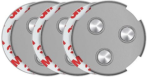 SAVS RMAX-60 Magnethalterung Rauchmelder Magnethalter 60mm - 3 Stück Set - Magnetbefestigung für Feuermelder - Brandmelder Magnetplatten Halterung - Magnet Befestigung Selbstklebend mit Klebepads