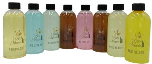 Dufte Momente | Whirlpool Duft 8 x 500ml - Cuba Sunset, Eukalyptus, Honig-Mandel, Jasmin, Kokos-Vanille, Lemongras, Orange-Citrus und Polarminze | mit naturreinen und natürlichen ätherischen Ölen