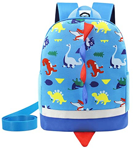 Cosyres Kinder Dinosaurier Rucksack Schule Tasche Kindergartenrucksack Jungen Kleinkind Rucksack, Blue 2-5 Years Old(size:l)