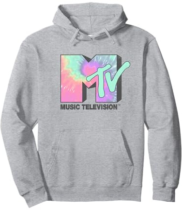 MTV Klassisches Neon Tie-Dye Logo Pullover Hoodie