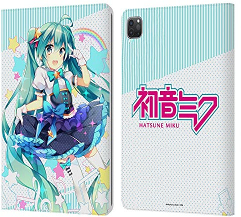 Head Case Designs Offizielle Hatsune Miku Sterne und Regenbogen Grafiken Leder Brieftaschen Handyhülle Hülle Huelle kompatibel mit Apple iPad Pro 11 2020/2021 / 2022