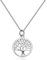 Materia Damen Halskette Lebensbaum 925 Sterling Silber CO-51-Silber