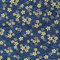 Jukway 1 LfM Baumwollstoff Meterware, 145cm breit, 100% Baumwolle Stoffe zum Nähen Bronzierendes Goldenes Blumen, Stoff Meterware Baumwolle Muster Quilten DIY Dekoration (Blau)