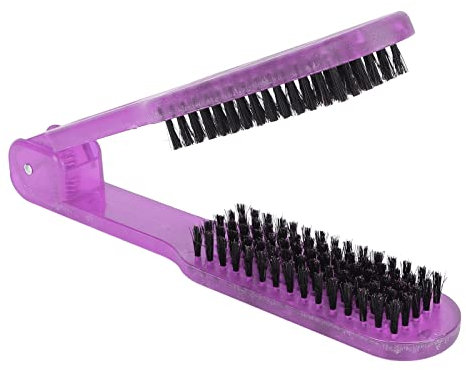 Peine para Alisar el Cabello, Cepillo para el Cabello con Cerdas de Doble Cara, Peine para Férula para el Cabello, Peine para Alisar el Cabello, Antiestático, Resistente Al Calor, para(Púrpura)
