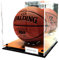 Quadratische Basketball-Vitrine aus Acryl, UV-Schutz, 25,4 x 25,4 x 22,9 cm (Holzplattform)