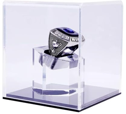 Championship Ring Vitrine 1 Slot Hole | Baseball Ring Display Box | Softball Ring Box | Fußball Ring Case | Sport Ring Display Box | High School Ring Display Box