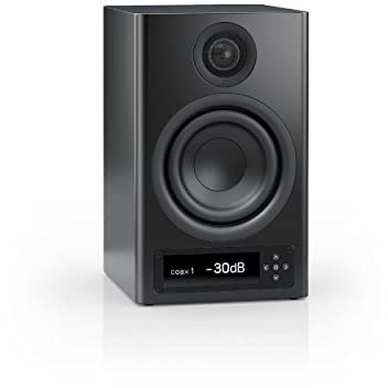 Nubert nuPro XS-3000 RC | Schwarzer Regallautsprecher | 1 Stück High End Kompaktlautsprecher | Bluetooth Lautsprecher aptX HD | Lautsprecher Verbindung kabellos High Res | Aktivbox in 2 Wege Technik