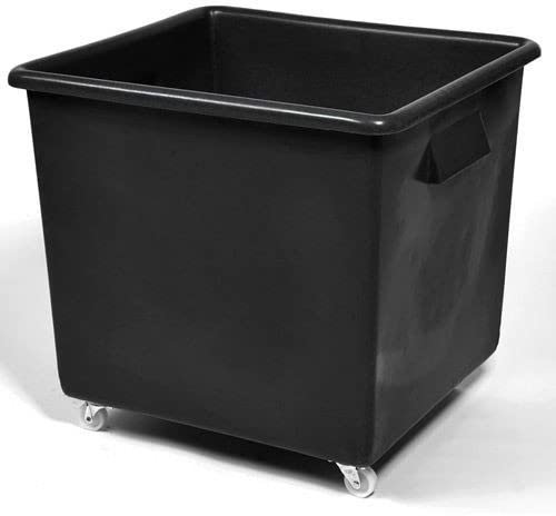 Horison Industries 185L Mobile Plastic Bin, Glass Bottle Recycling Bins, Mobile Containers, Bottle Skips for Home Bar, Outdoor Bars and Hotels - 670x620x615mm Truck Containers - Black Bin