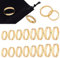UNICRAFTALE 16 Stück Größe 6~13 Golden Blank Core Ring Edelstahl Gerillter Ring Mit Samtbeuteln Runder Leerer Ring Für Einlegeringe Schmuck Bandherstellung Und Geschenk