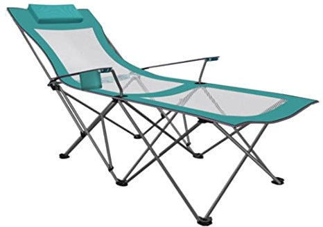 Angelstuhl Campingstuhl Klappstühle Camping Tragbarer Campingstuhl Mit Fußstütze, Mesh-Rückenlehne, Klappbar, Liegebett, Mittagspause, Sitzen, Liegen, Zweizweck-Strandsitz Camping Stuhl ( Color : B )
