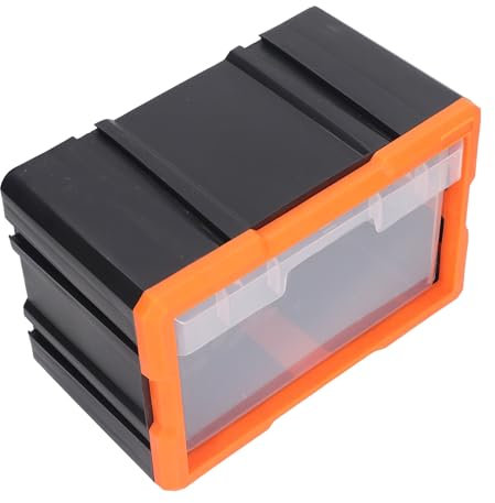 Stackable Transparent Drawer Storage Cabinet for Electronic Components, Tool Bits and Small Parts - Multi DIY Parts Organizer Box with Clear Drawers for Workshop and Home Organization