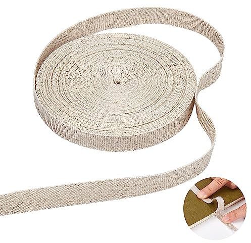 BENECREAT 9,1 m Leinen-Bindband, 0,95 cm breit, Reparaturband, Stoffzubehör für Buchbindung, Buchbindung, Kunst, Nähen, DIY Handwerk