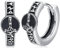 Wikinger Creolen Ohrringe Herren Wikinger Rune Creolen Silber 925 Schwarz Thors Hammer Ohrringe Norse Wikinger Ohrschmuck für Herren Männer