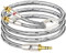 Impeto Cavo RCA jack 3,5 mm qualità Audiophile,Cavo 2 RCA Maschio a 1 jack Aux Maschio Cavi Audio HiFi Stereo Custodia in Metallo e Contatti Placcati Oro 24K，per Home Theater 3.0m