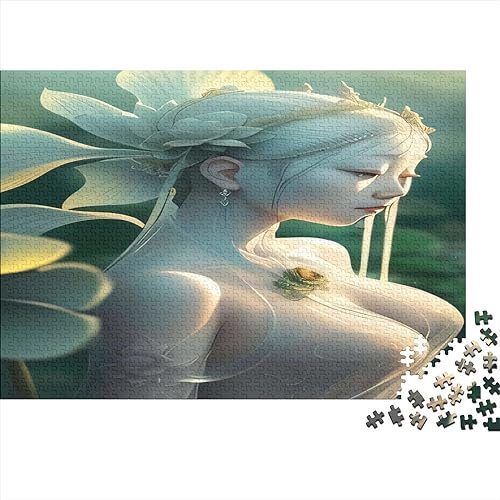 AI Anime Girls 1000 Teile Jigsaw Puzzles Für Erwachsene Schwieriges Schweres Sexy Jigsaw Puzzle Für Frauen Männer Premium Präzise Interlocking Herausforderndes Spiel Lernspiel 1000pcs (75x50cm)